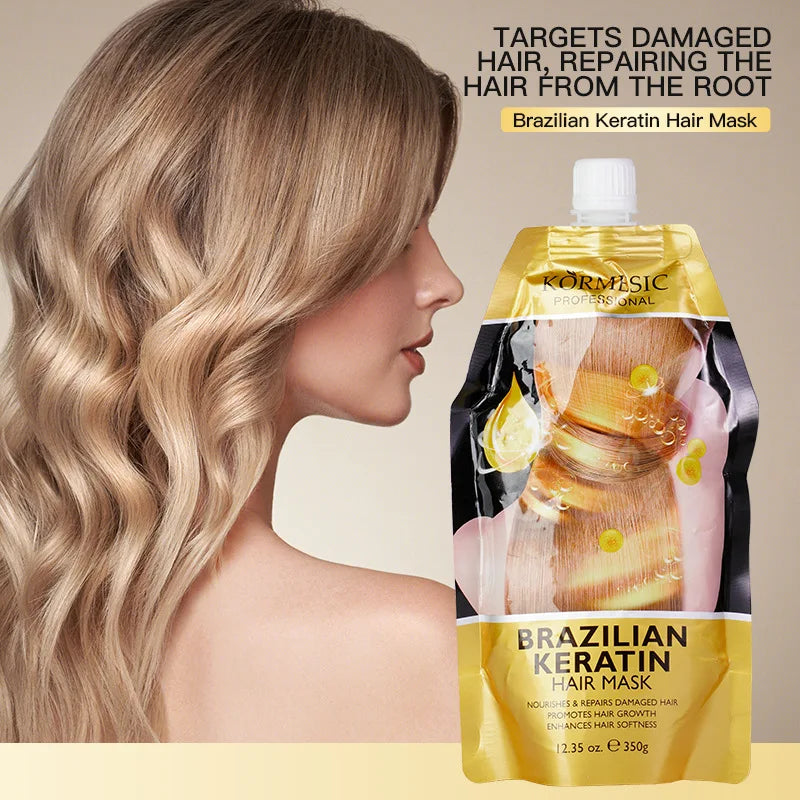Collagen Deep Nourishing Hair Mask Repair, Hot Dyeing, Dryness, Frizz, Smoothness, Brightening Hair Conditioner Hair Mask