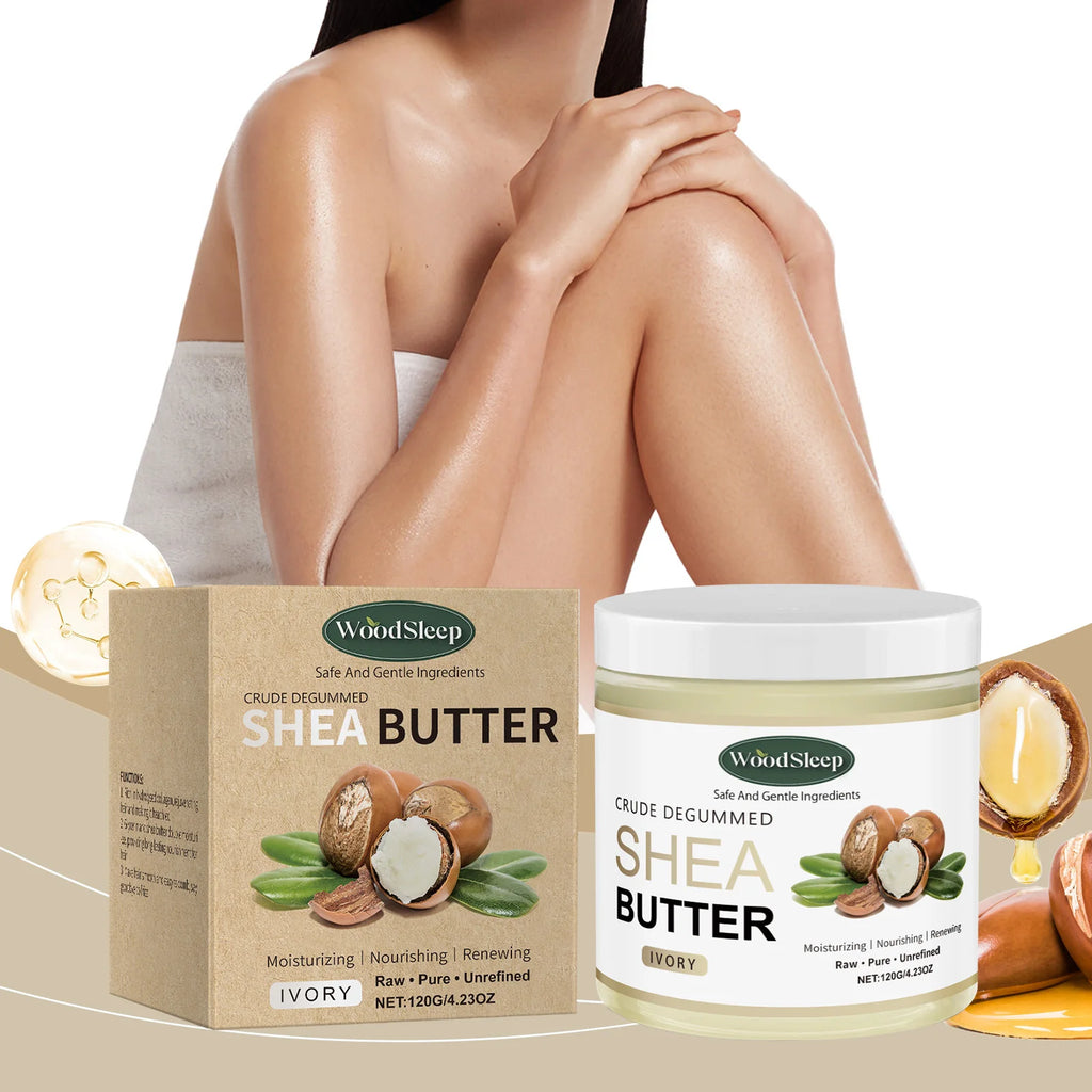 Crude Shea Butter Cream for Extremely Dry Skin Deep Moisturizing Nourishing Multi Purpose Skin Care Face Hand Body Cream 120g