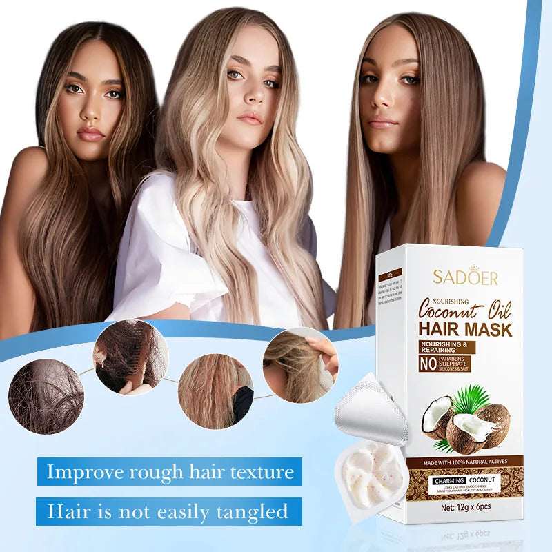 Keratin Hair Treatment Deep Repair Conditioning Hair Mask Essence for Dry Damage Frizzy Hair Soft Smooth Shiny Healthy Hair Care