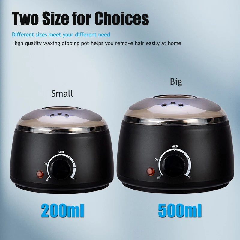 Depilatory Hair Removal Machine - Wax Melter Epilator Kit with Paraffin Heater Wax Beans Beads for Smooth Skin at Home Use