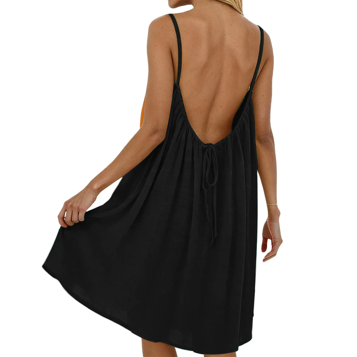 Beach Vacation Dress Short Backless Beach Skirt for Women Summer Holiday Casual Fashion Mini Dress