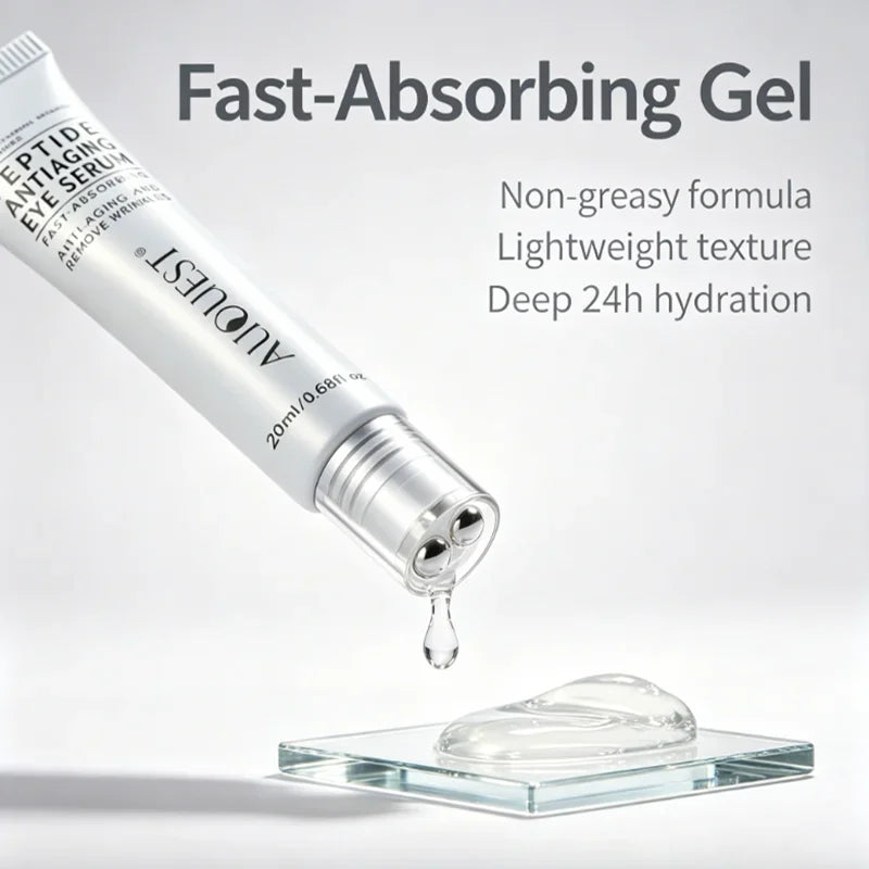 AUQUEST Peptide Skincare Eye Serum Anti Aging Remove Wrinkles Fast Absorbing Korean Rollerball Massage Cream