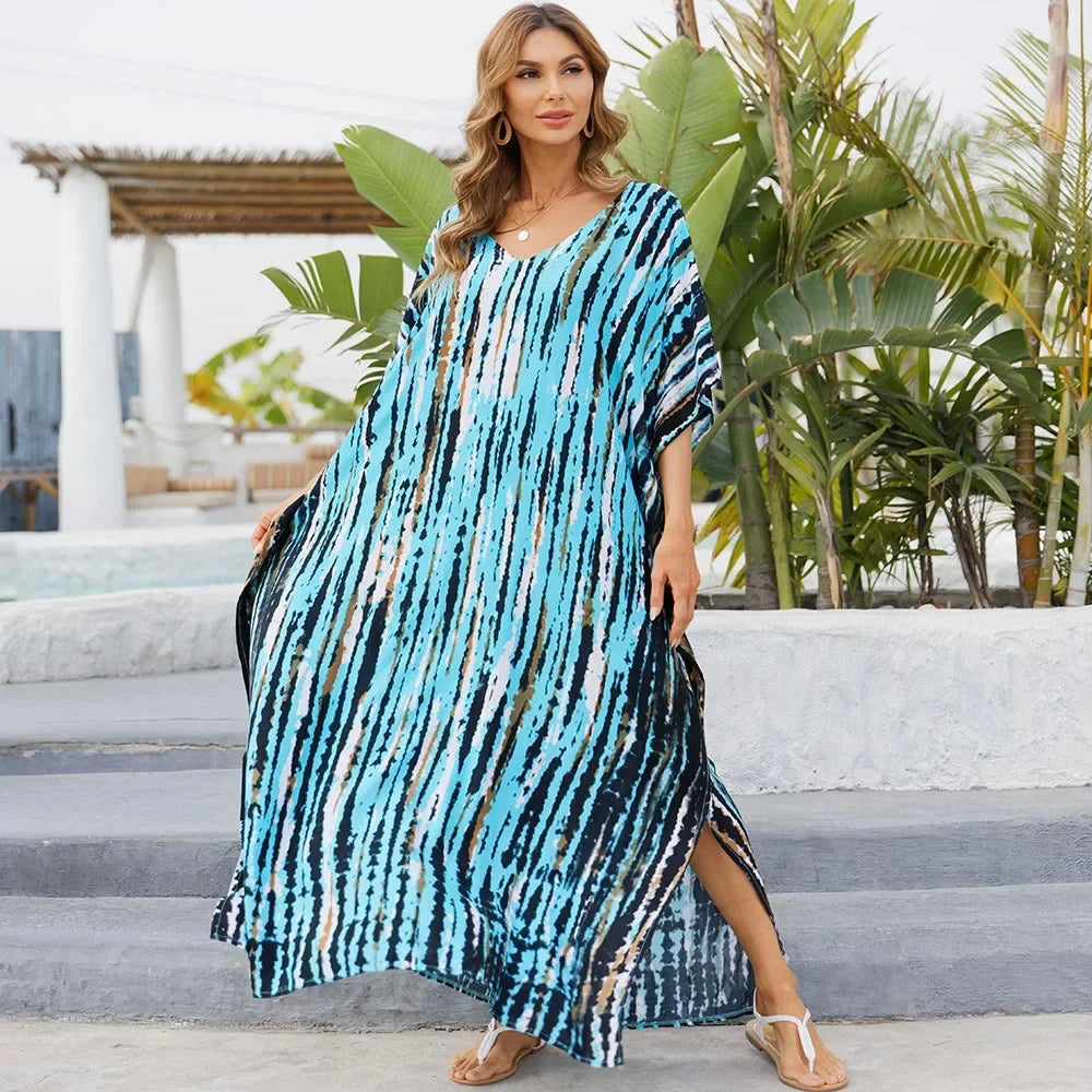Summer Women Beach Maxi Dress Cover Up Robe Plage Bathing Suit Cover Ups Pareo Salida De Playa Kaftan Beach Swimwear Cover Up