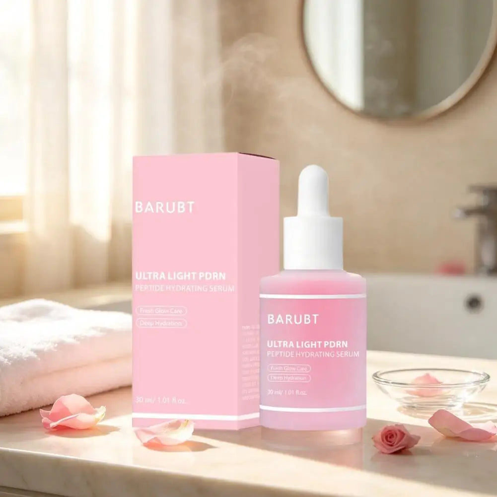Ultra Light PDRN Collagen Essence Korean Peptide Hydrating Serum Fresh Glow Care Deep Hydration 30ml Original Pink Facial Serum
