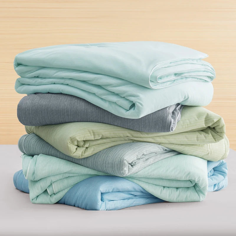 Cooling Blanket for Bed Silky Air Condition Comforter Lightweight Cooled Ice Summer Quilt with Double Side Cold & Cooling Fabric