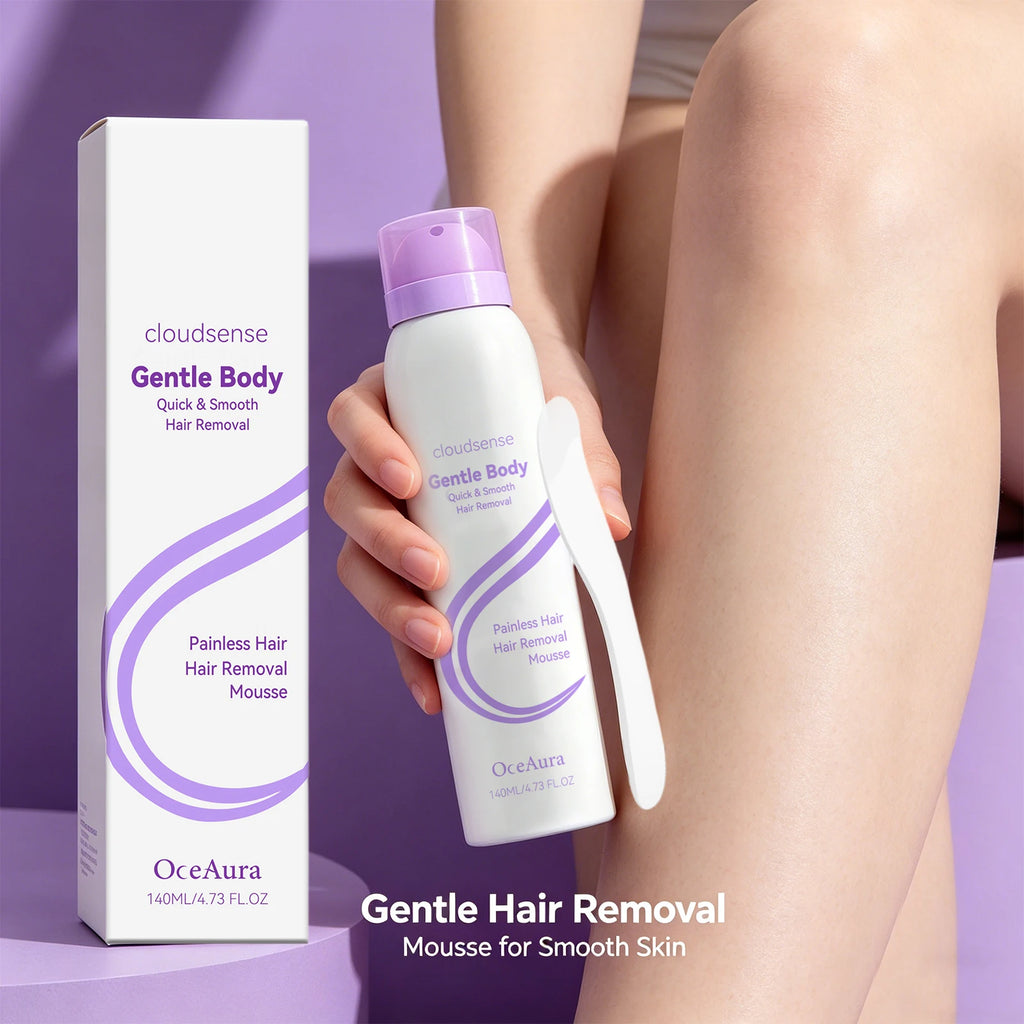 Hair Removal Mousse Painless Depilatory Foam for Underarm & Hand Arms Legs Soft Smooth After Every Use Refreshing Skin Care