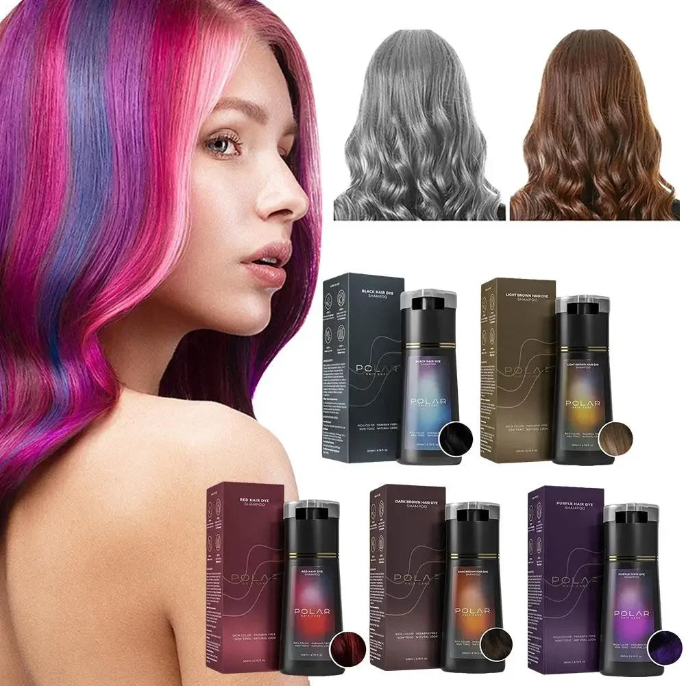 Shampoo De Tintura De Cabelo Para Cabelos Grisalhos Para Mulheres E Homens Kit De Tintura De Cabelo Natural Semi Permanente Sham