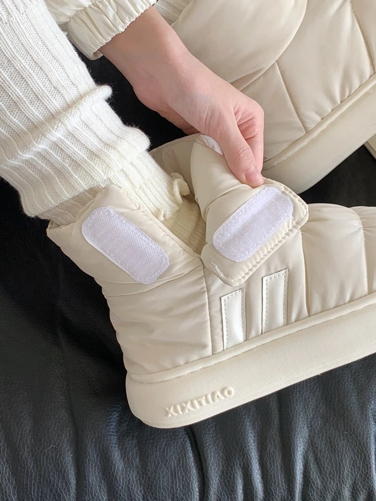 Fashionable Sporty Winter Snow Boots Men Women Waterproof down Cloth Thick Bottom Short Boots Cotton Shoes Trendy Cool