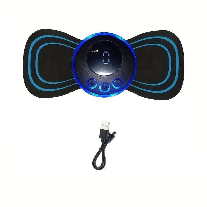 EMS Neck Massager Electric Muscle Stimulator Cervical Sticker Massage Patch Low Frequency Pulse Pads Body Pain Relief Masajeador