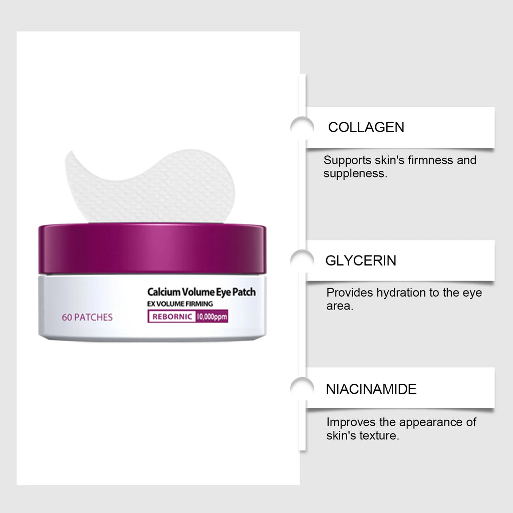 Calcium Skincare Set Anti-Aging Calcium Volume Facial Serum Eye Patches Multi Balm Fade Fine Lines Reduce Dark Circles Nourishes