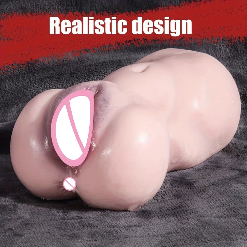Anime Sex Toys for Men 2 in 1 Artificial Vagina Anus Deep Throat Pocket Pussy Handheld Masturbation Cup Soft Ass Adult Goods