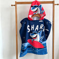 80-130cm Kids Hooded Bath Children's Beach Poncho Towels Bathrobe Kids Quick Dry Surf Poncho MicrofiberTerry Robe