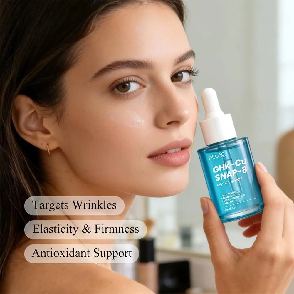GHK-Cu SNAP-8 Peptide Face Serum Blue Copper Moisturizing Essential Oil Cleansing Moisturizing Deep Hydration Skin Care Refresh