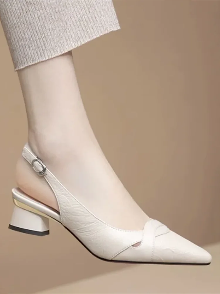 zapatos de mujer women fashion sweet light weight pointed toe beige high quality shoes lady classic comfort office shoes a617