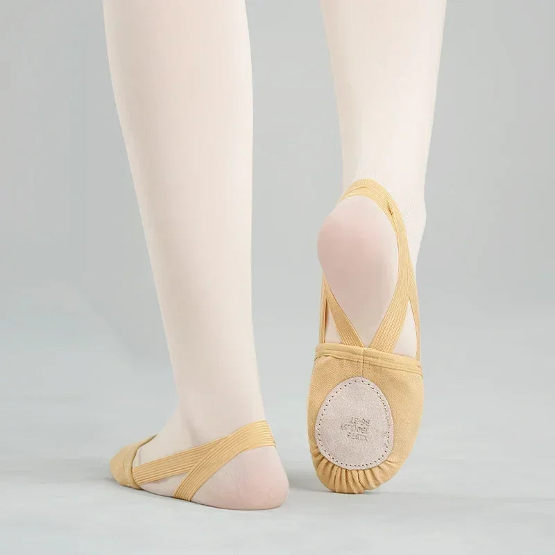 Women's Belly Shoes Half Sole Ballet Shoes Elastic Band Dance Shoes Rhythmic Gymnastics Lightweight Comfortable Shoes