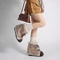 Retro Trendy Hairy Snow Boots for Women in Winter 2025,Fashion Warm,Cold Resistant,Thick Soled,Height Increasing Platform Boots