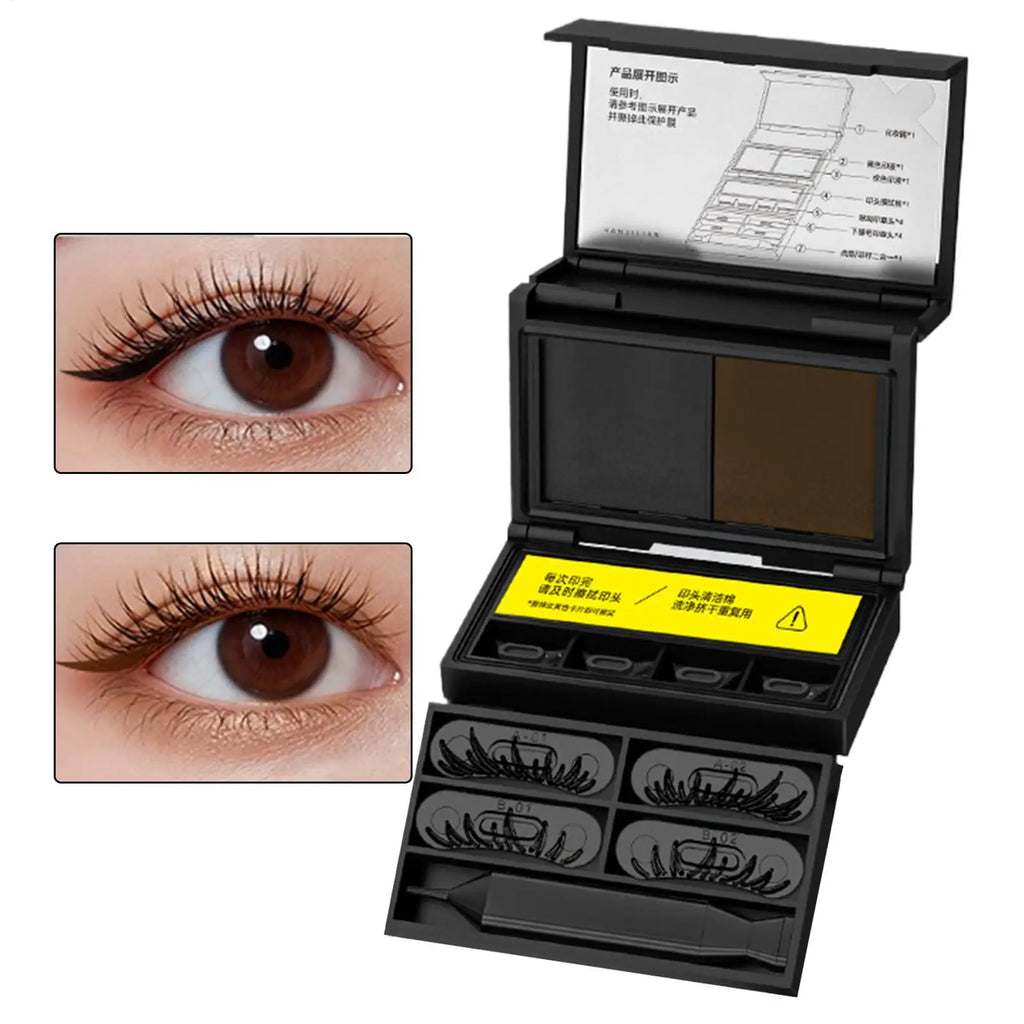 Eye Makeup Kit for Women Waterproof Smudge Proof Eyelash Stamps Kit for Women Teen Girls Travel Home Dating Business Trip Beauty