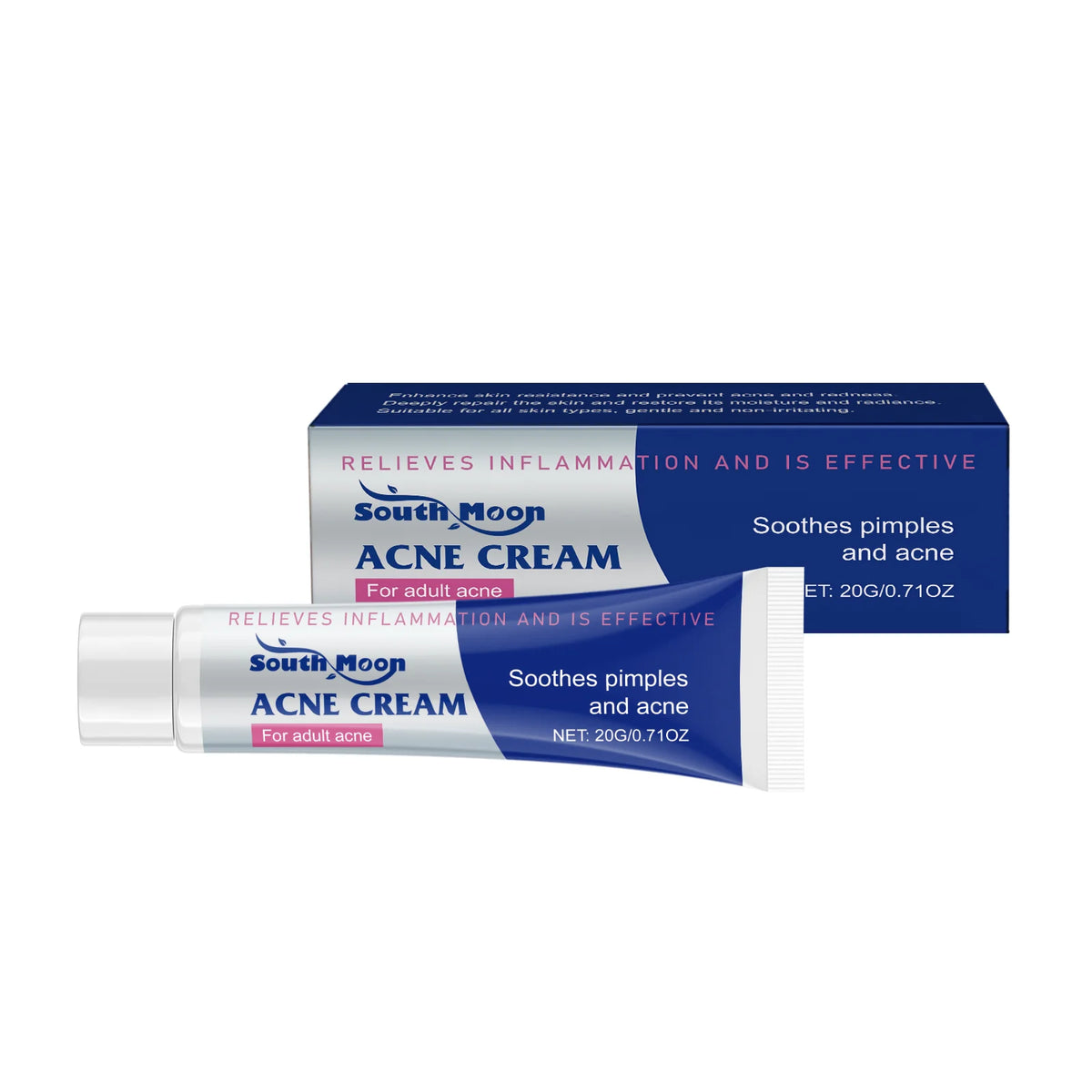Salicylic Acid Acne Cream Clean Pores Reduce Pimple Fade Acne Repair Damaged Skin Soothe Redness Aloes Extract Repair Acne Cream