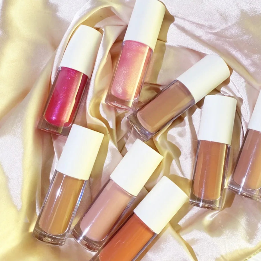 Nude Lip Gloss Private Label Long Lasting Vegan Liquid Lipstick Lipgloss Makeup Custom Logo Bulk  Lip Plumper Gloss Wholesale