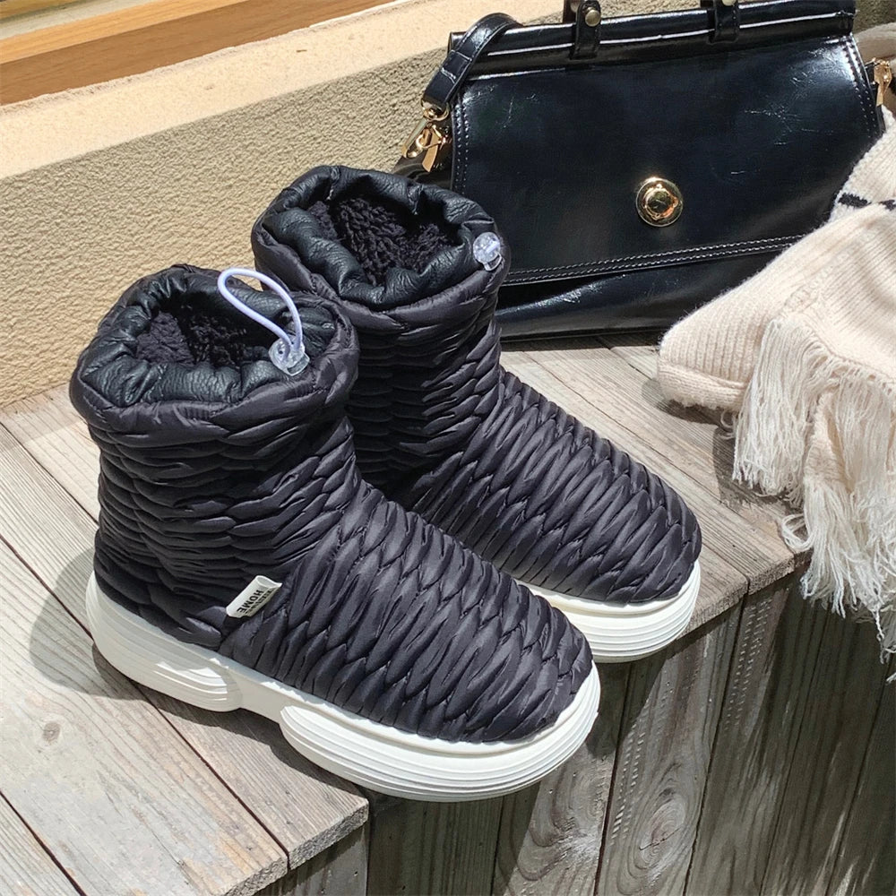 Fashionable Sporty Winter Snow Boots Men Women Waterproof down Cloth Thick Bottom Short Boots Cotton Shoes Trendy Cool