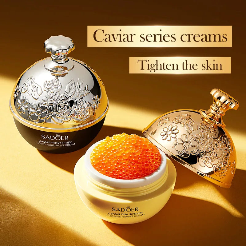Caviar Firming Wrinkles Face Cream Collagen Lightening Fine Lines Deep Hydration Moisturizing Smooth Brighten Skin Care Products