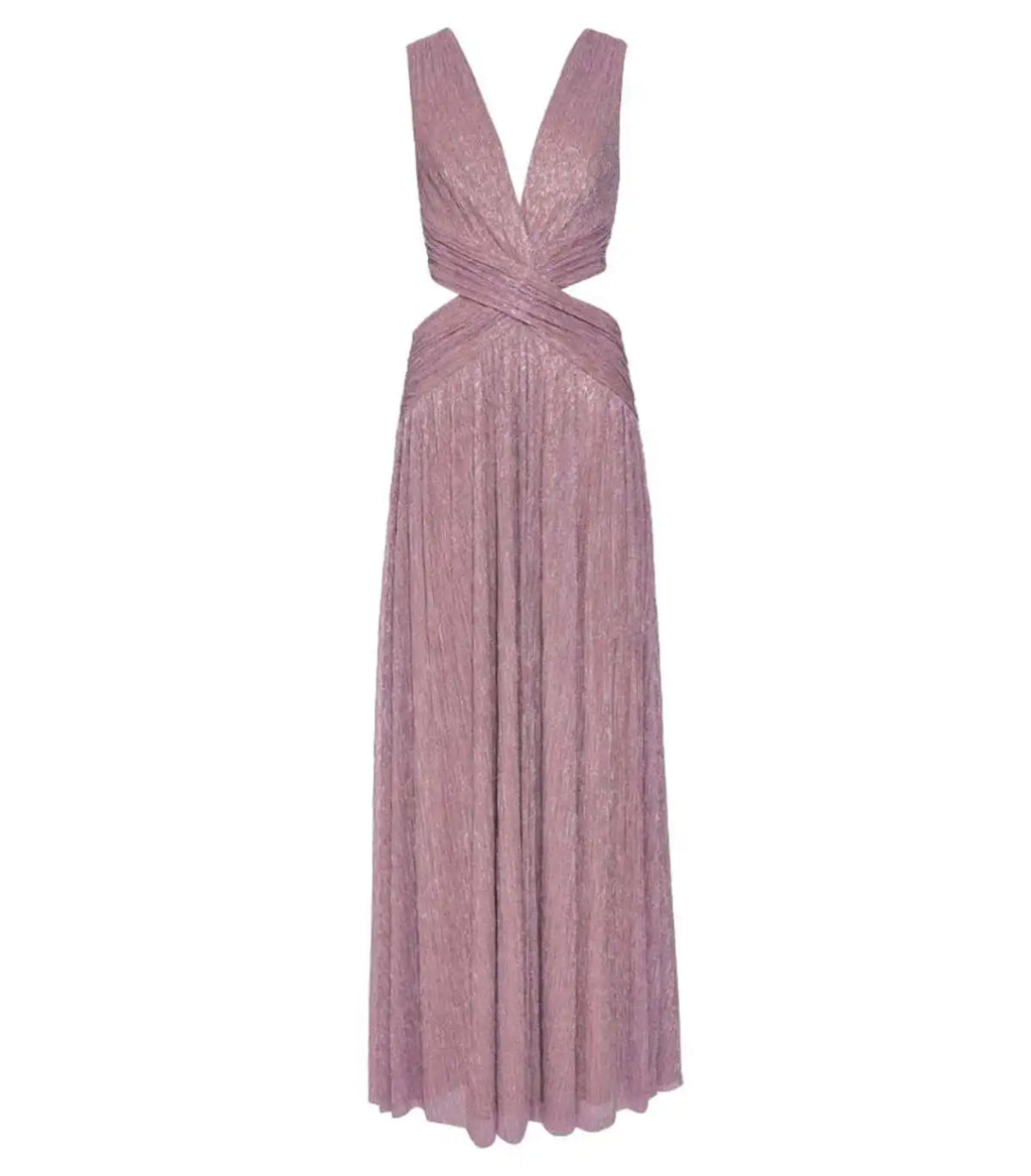 Elegant Dress Temperament Evening Dresses Sexy Vestidos Largos Hot Style French Solid Color Sleeveless Backless Slit Slim Party