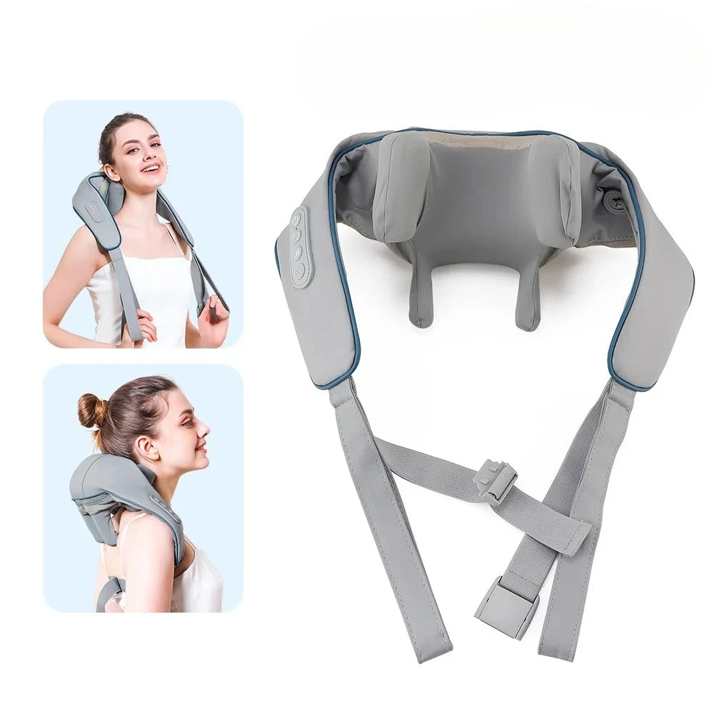 2026 NEW 26W Neck And Shoulder Massager Wireless Shoulder And Back Kneading Massage Shawl Trapezius Neck Cervical Masajeador