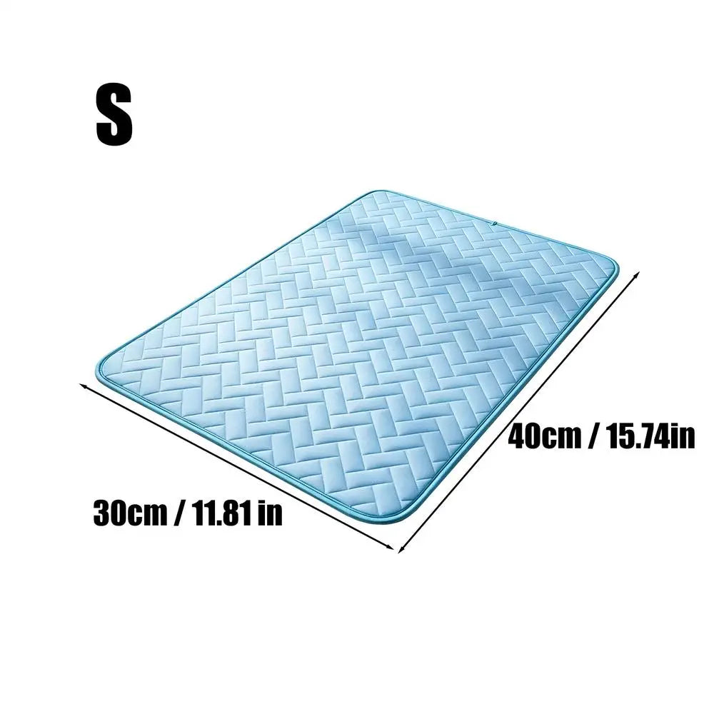 The Ultimate Cooling Pet Mat Breathable Washable Summer Pad Dog Cat Self Cool Blanket for Kennel Crate and Bed Sleeping Ice Silk