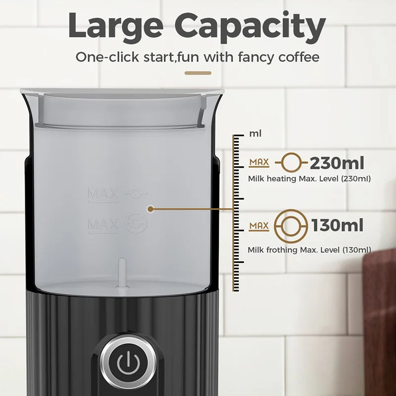 Cafelffe Household Automatic Electric Milk Foam Machine Cold/Hot Stand Cappuccino Foamer Espresso Steamer and Milk Frother 201