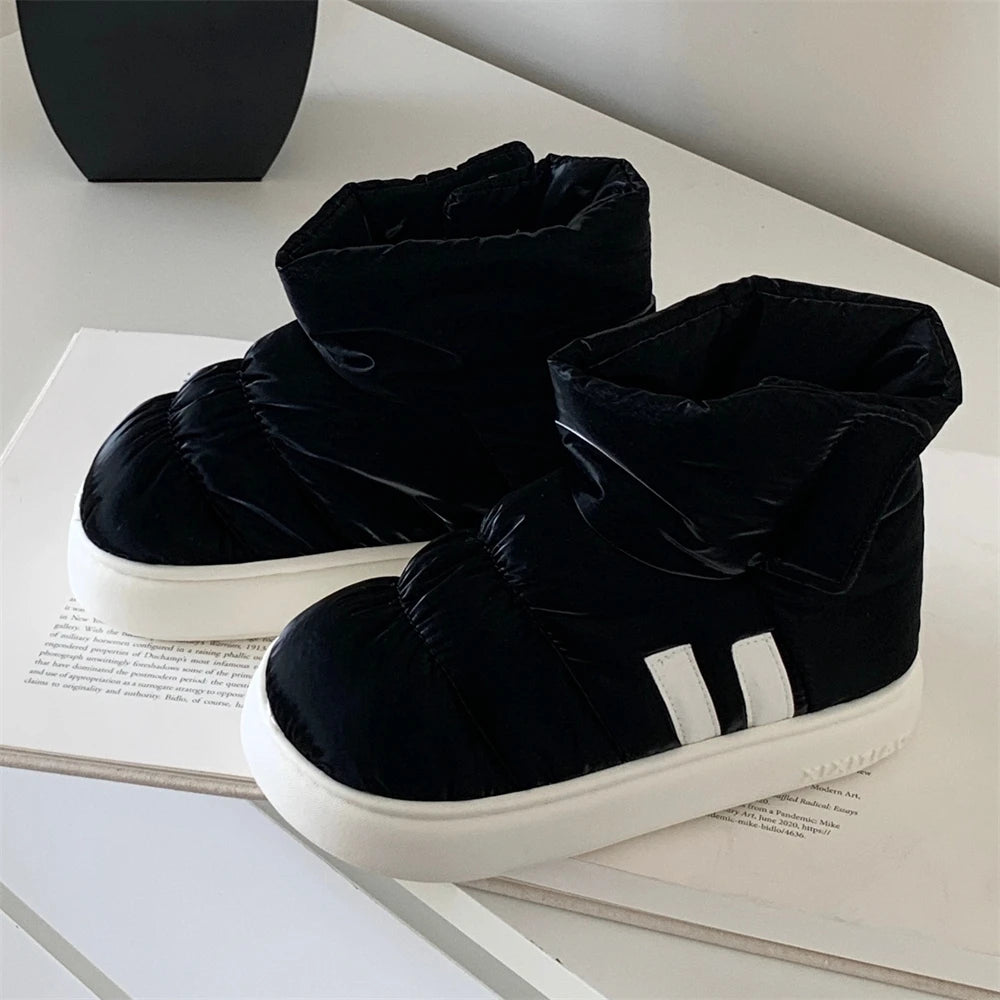 Fashionable Sporty Winter Snow Boots Men Women Waterproof down Cloth Thick Bottom Short Boots Cotton Shoes Trendy Cool