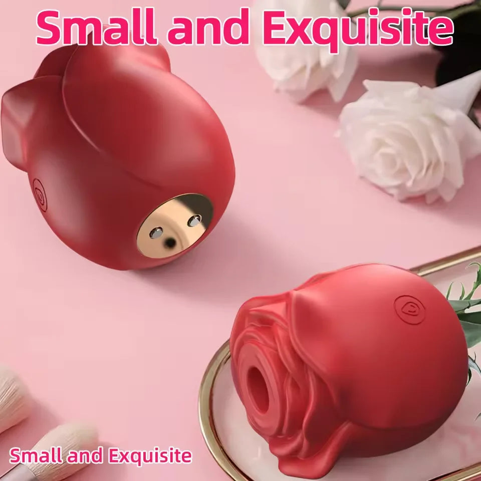 Rose Vagina Sucking Vibrator Women Nipple Anal Massager Oral Clitoral Vacuum Stimulator Female Masturbator Sex Toys for Adults