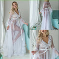 Hawaiian Beach & Ocean Getaway Mesh Translucent Long Dress for Women in Summer