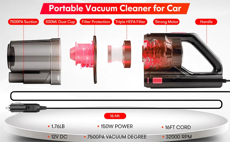 Lavado De Coches Aspiradoras Use Wash Cleaning Handheld Electric Mini Cordless Portable Wireless Car Vacuum Cleaner For Car