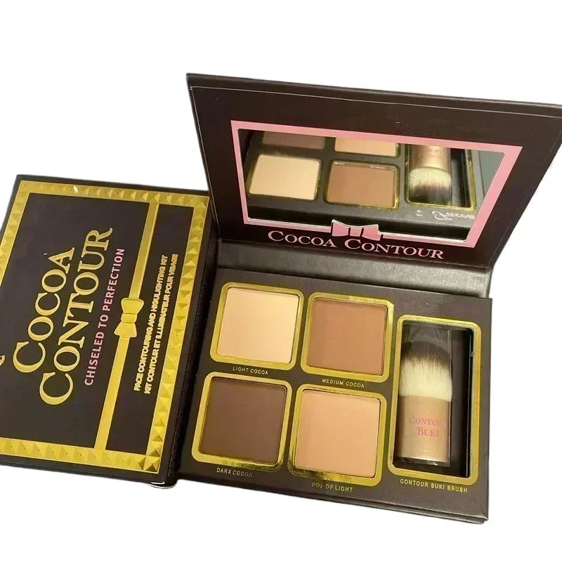New 4color Makeup Powder Cocoa Facial Contour With Brush