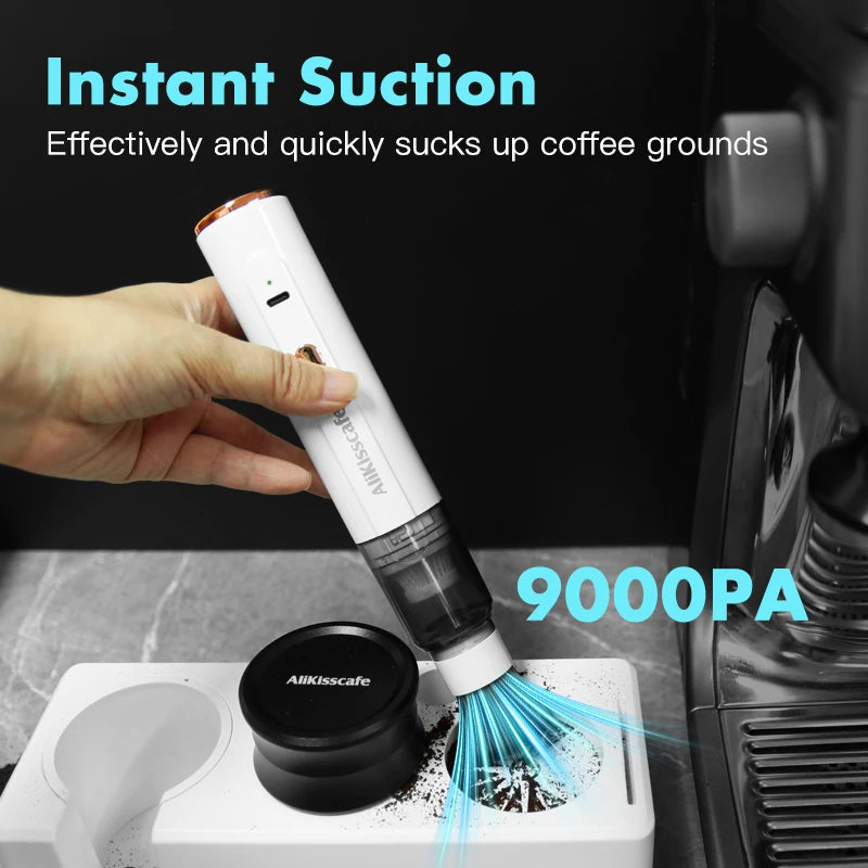AliKisscafe Coffee Grounds Vacuum Cleaner Portable Grinder Remover Brush for Bar Car Desktop Barista Tools Espresso Accessories