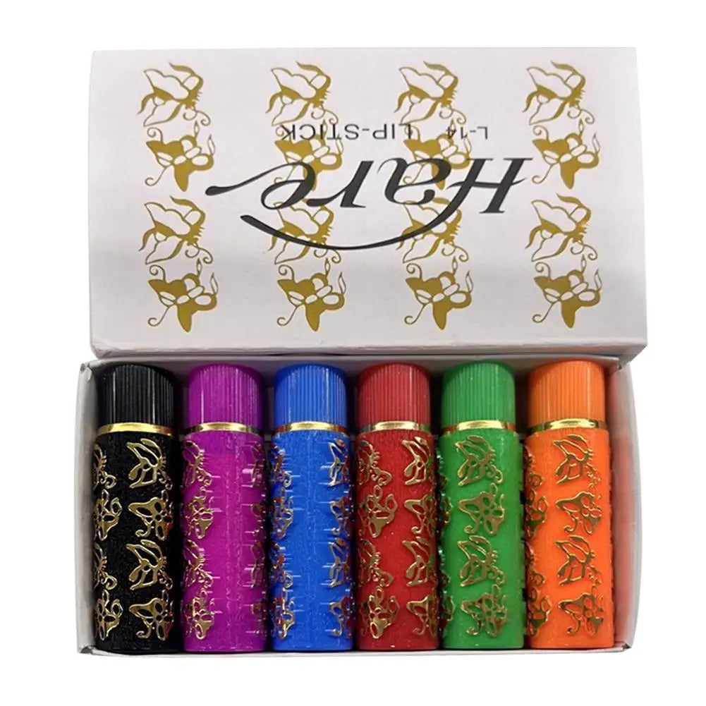 6Pcs/Set Waterproof Lipstick Sexy Lip Stick Matte Velvet Lipstick Color Mood Changing Long Lasting Moisturizing Lipstick Makeup