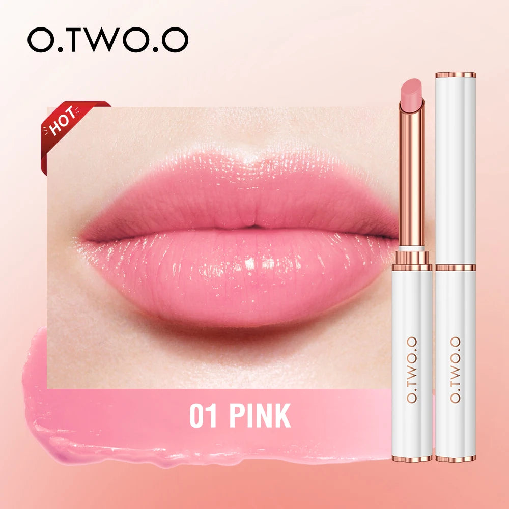 O.TWO.O Color Changing Lipstick Moisturizing Lip Balm Nourising Long Lasting Lip Gloss Natural Beeswax Lip Care Cosmetics