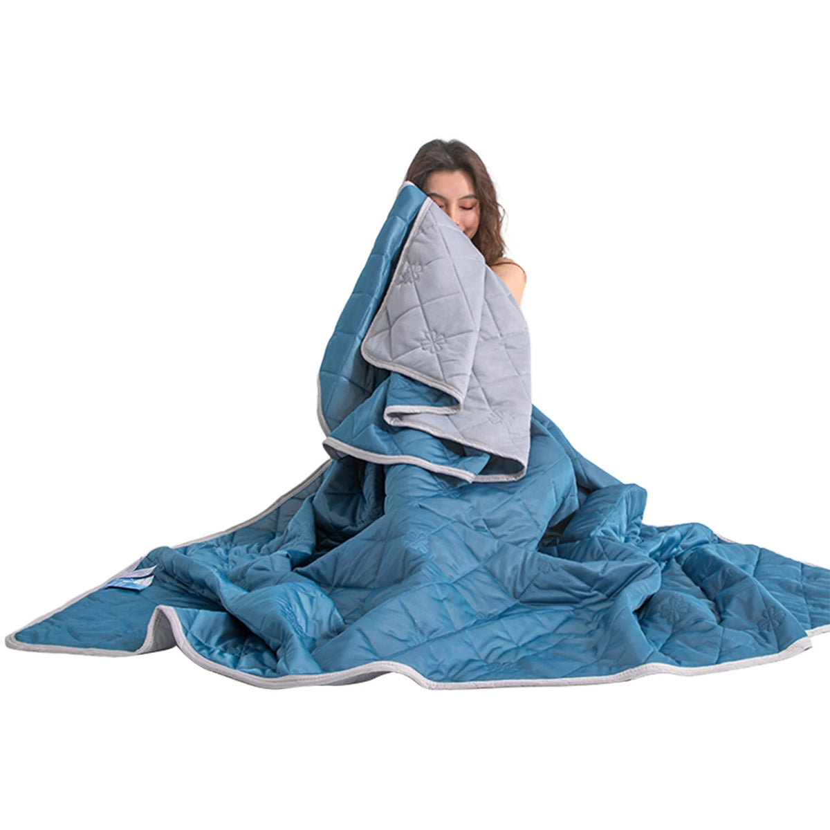 Ice Silk Cooling Blanket Soft Comfortable Breathable Air-Conditioner Quilt Summer Cooling Blow Air-Conditioning Warm Comforter