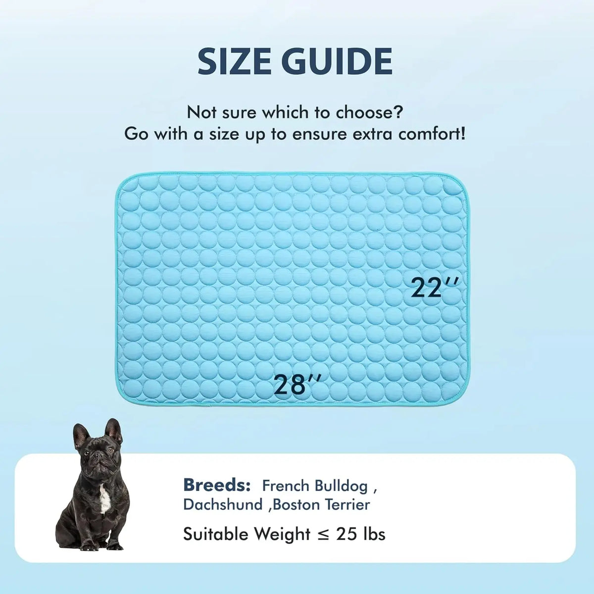 Summer Pet Cooling Mat Ice Silk Breathable Non-Slip Washable Cooling Pad for Dogs Cats Blue Pet Bed Mat