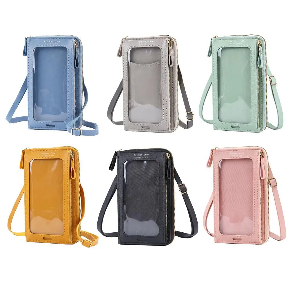 Women Bags Soft Leather Wallets Touch Screen Cell Phone Purse Crossbody Shoulder Strap Handbag for Female Cheap Women's Bags