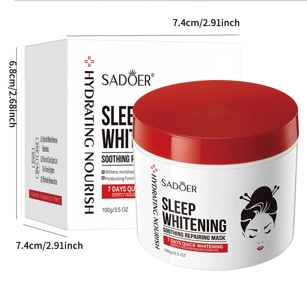 Kojic Acid Sleep Whitening and Moisturizing Facial Mask, Skin Care Cream Before Sleep, Smooth, Firm and Delicate Skin
