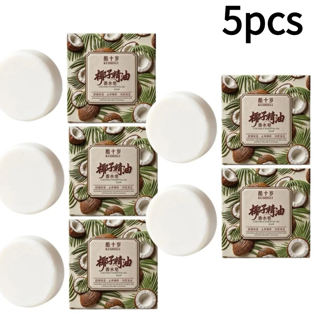 Coconut Milk Soap Pure Plant Extract Handmade Soap Deep Cleansing & Oil Control,Gentle Soothing & Moisturizing Skin Clean Soap