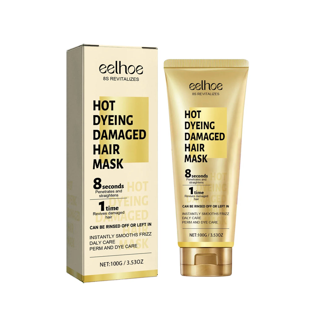 Keratin Hair Mask Professional Repair Dry Damaged Tame Frizzy Flyaway 5 Sec Quick Treat Soft Sleek Glossy Moisturizing Hair Care