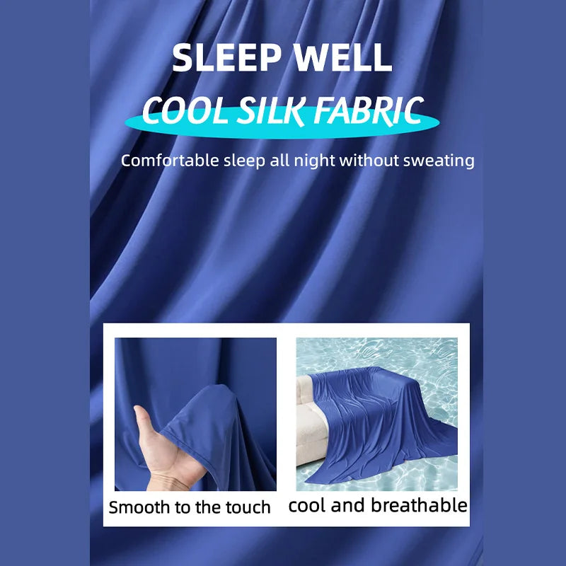 Cool Feeling Ice Silk Cool Blanket Lightweight And Breathable Air Conditioning Skin Friendly Summer Blanket Ice Silk Blanket