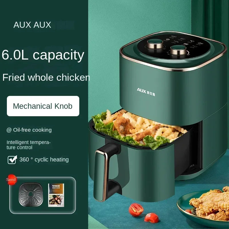 220V AUX Air Fryer and Oven Combo: Multifunctional, Fully Automatic, No Oil Technology, Easy-to-clean FC