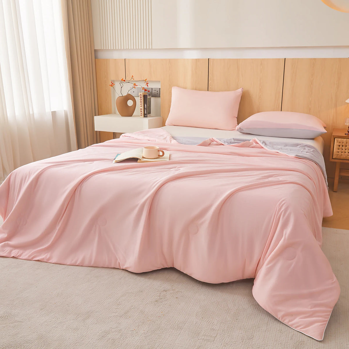 High End Summer Cooling Quilt Soft Cooled Breathable Single Double Blanket Summer Lightweight Air Condition Comforter Cold Feel