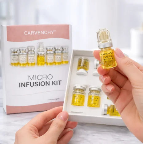 Firm Rejuvenating Skin Multi-Peptide Collagen Microneedling Serum Set Deep Moisturizing Brand Carvenchy Microinfusion Serum Kit