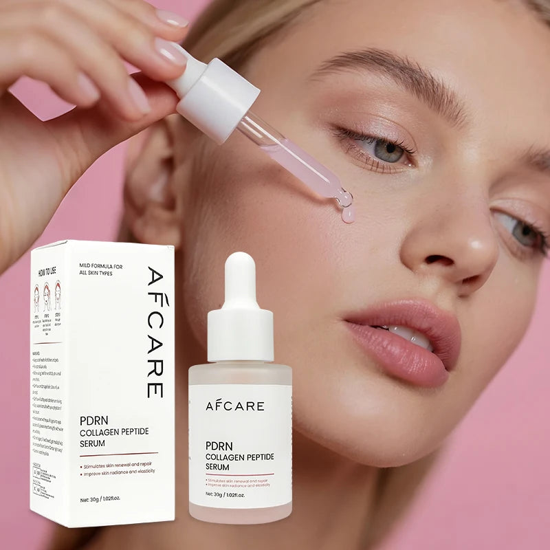 Korean Skincare Pink Intensive Deep Collagen Face Serum with Copper Peptides & Multi Peptides Hydrating Facial Serum for Skin Ca