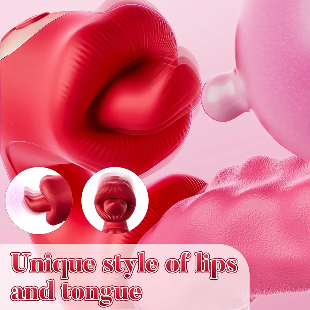 3 in 1 Tongue Thrusting Vibrator Sex Toys for Women G Spot Vibrator Adult Vibration Mode Dildo for Female Couples Games