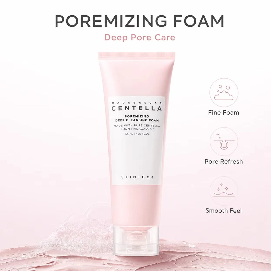 Korean Centella Poremizing Deep Cleansing Foam Tone Brightening Cleansing Gel Foam Facial Moisturizing Fresh Cleanser 125ml Gift